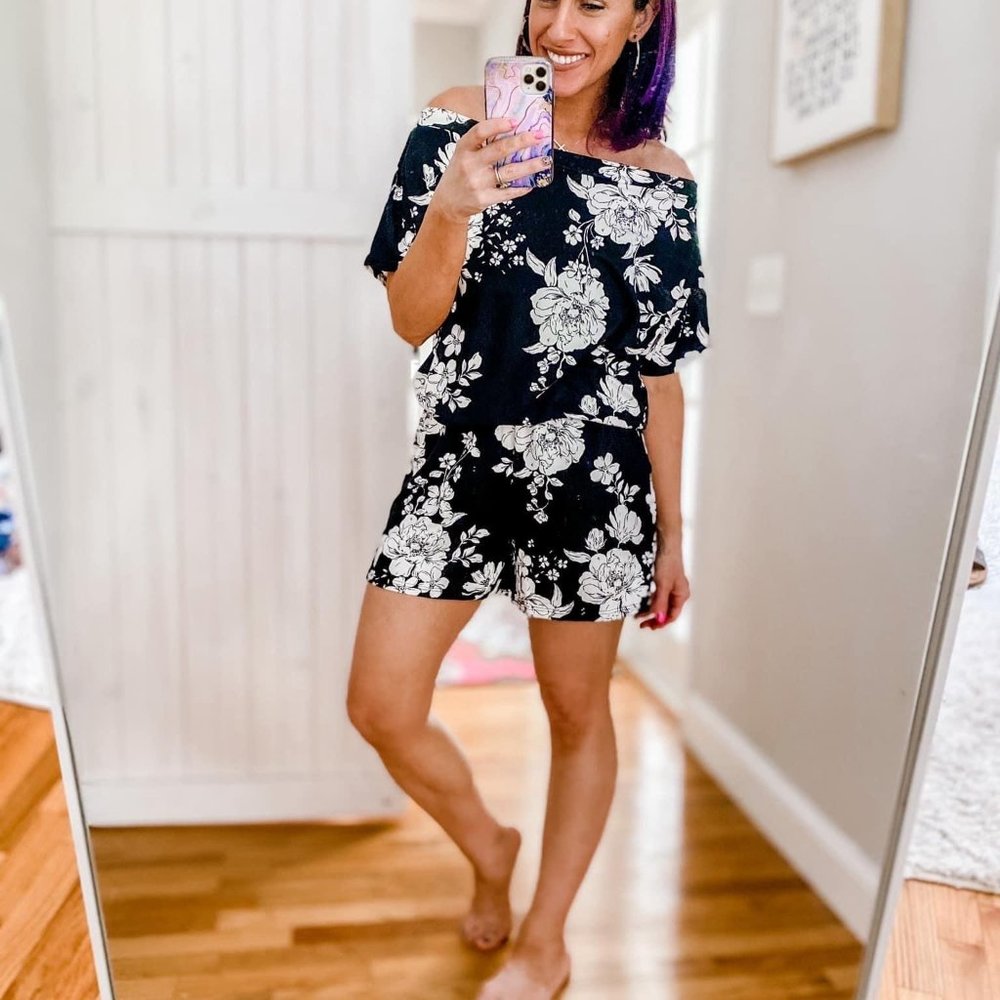 Ellis Off Shoulder Floral Romper